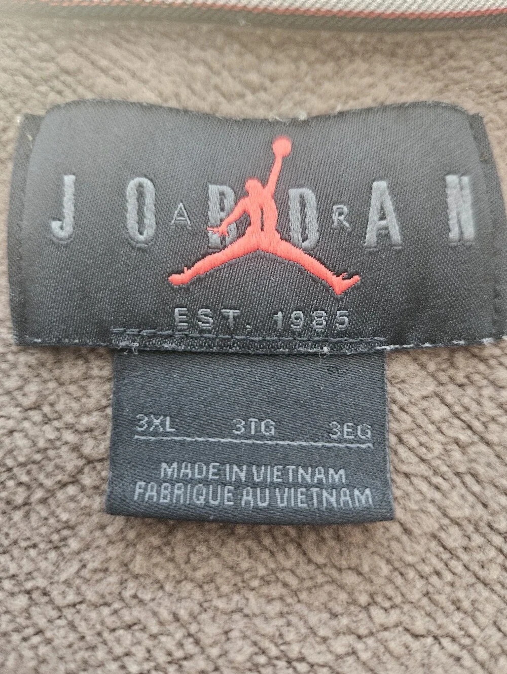 Jordan Mens Essentials Fleece Pullover Olive Brown‎ 3XL Sporty Comfy